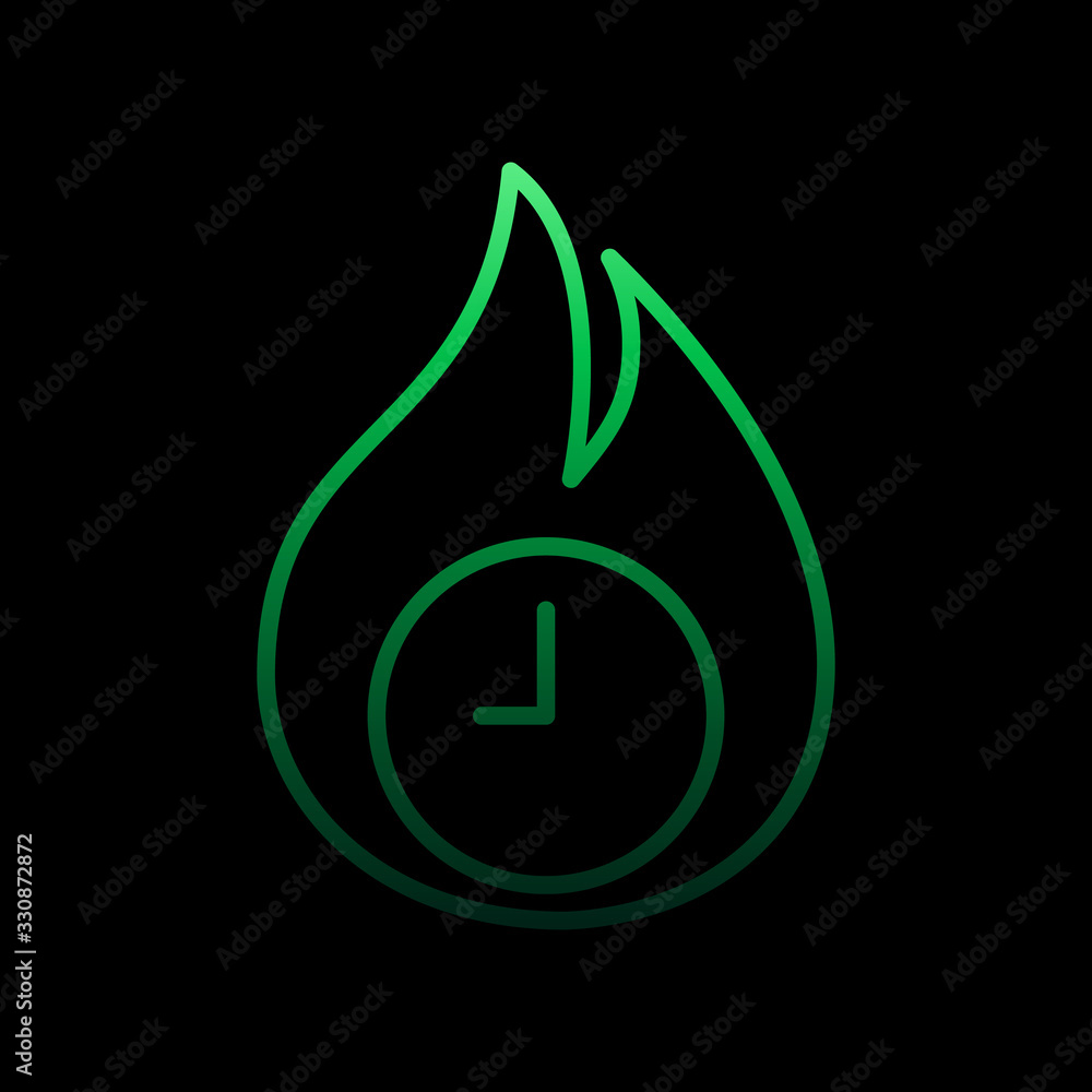 Poster fire time nolan icon. simple thin line, outline vector of time icons for ui and ux, website or mobil