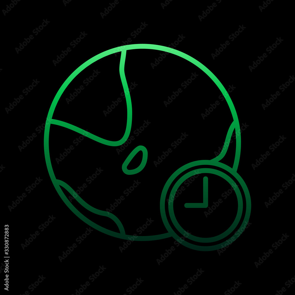 Poster world time nolan icon. simple thin line, outline vector of time icons for ui and ux, website or mobi