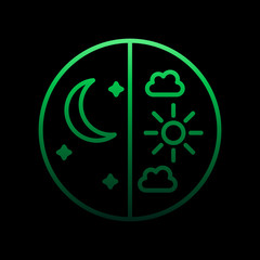Day time nolan icon. Simple thin line, outline vector of time icons for ui and ux, website or mobile application