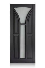 Wooden door isolated on white background. Plastic door