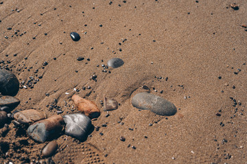 Fototapeta na wymiar Stone on the Beach; natural background