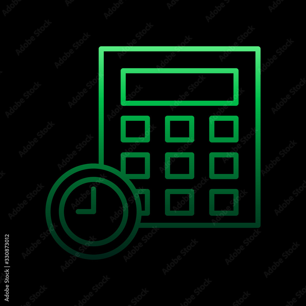 Poster time calculator nolan icon. simple thin line, outline vector of time icons for ui and ux, website or