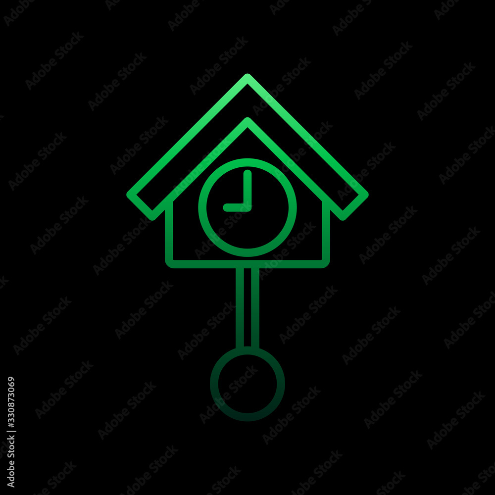 Poster cuckoo clock nolan icon. simple thin line, outline vector of time icons for ui and ux, website or mo