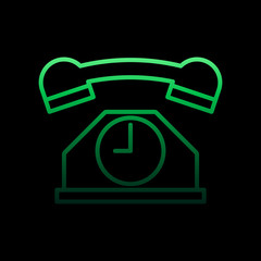 Telephone in time nolan icon. Simple thin line, outline vector of time icons for ui and ux, website or mobile application