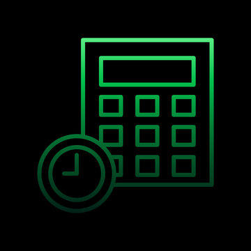 Time calculator nolan icon. Simple thin line, outline vector of time icons for ui and ux, website or mobile application