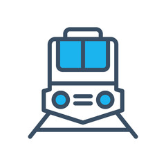 Train icon vector filled outline style