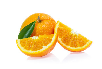 Orange fruit isolated on white background