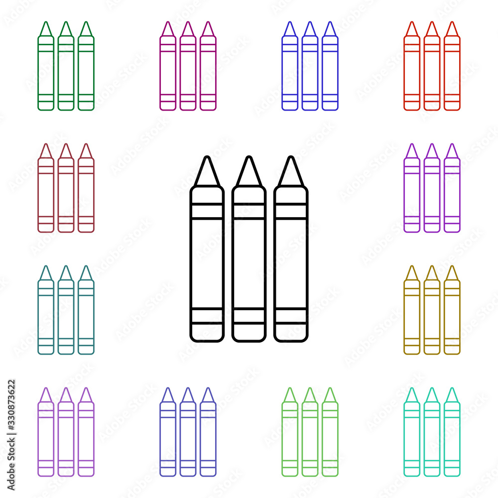 Poster petard line multi color style icon. simple thin line, outline vector of toys icons for ui and ux, we
