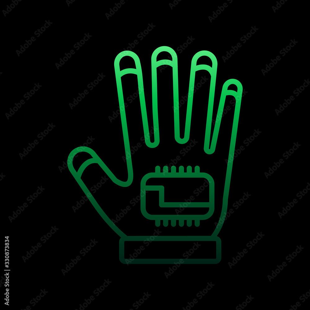 Poster virtual reality gloves nolan icon. simple thin line, outline vector of virtual reality icons for ui 