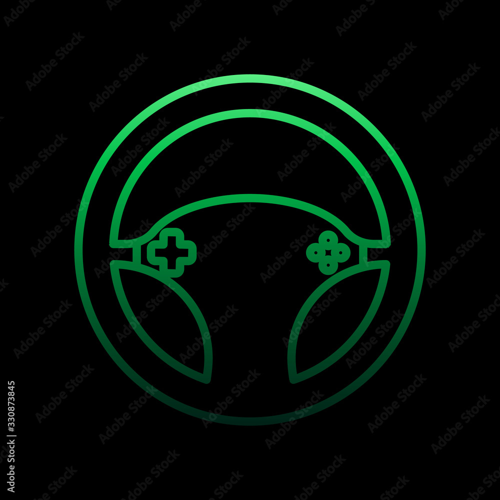 Aufkleber game steering wheel nolan icon. simple thin line, outline vector of virtual reality icons for ui and