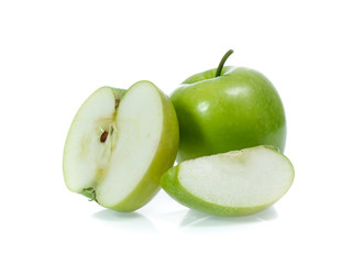 Green apple, isolated on white background