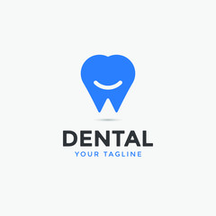 dental or dentist care logo template for business
