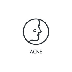 Acne icon design isolated on white background. Vector illustration