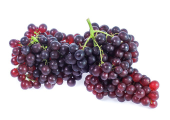 red grapes  isolated on white