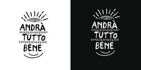 vector inscription of the motivational phrase in Italian 