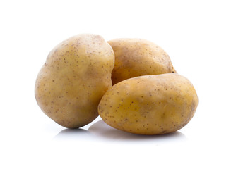 potatoes isolated on white background