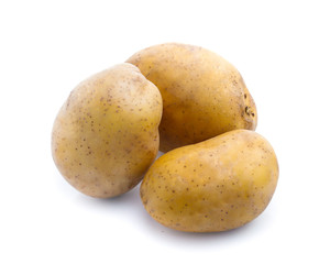 potatoes isolated on white background