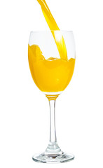 clipping path orange juice isolated on white background