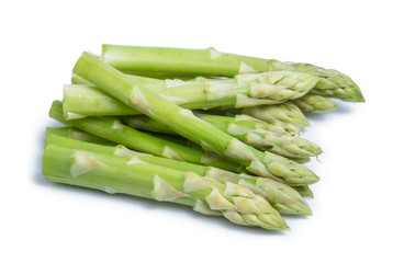 clipping path asparagus isolated on white background