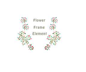 フラワーリース　単体３　水彩