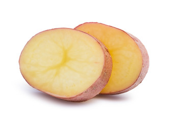 clipping path rocco red potato isolated on white background