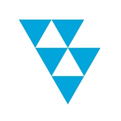 Vector logo geometric Letter B with shape triangle