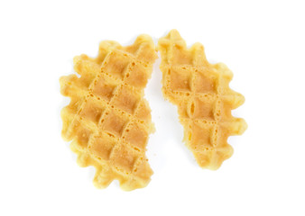 waffle isolated on white background