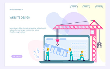 Template of website development