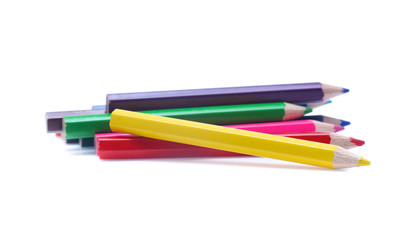 Color pencils isolated on white