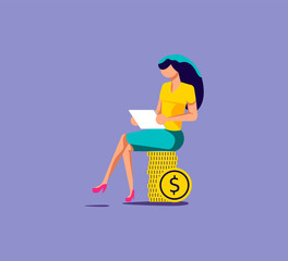 Online cash earnings concept