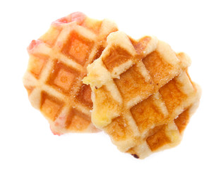 waffles isolated on white background