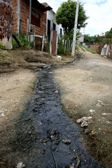 open sky sewage leak