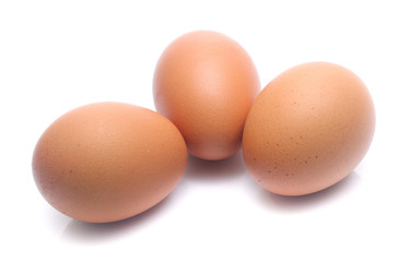 Eggs isolated on white background