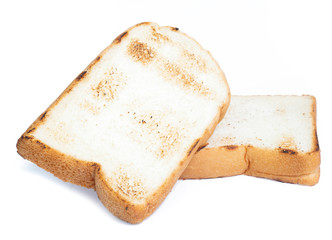 sliced bread isolated on white background