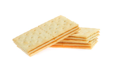 Cracker isolated on over white background