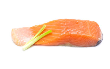 salmon  isolated on white background