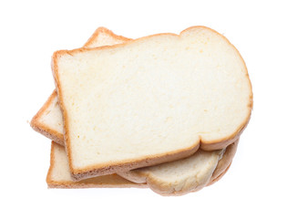 sliced bread isolated on white background