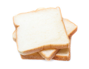 sliced bread isolated on white background