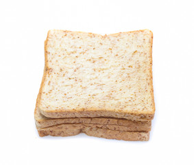 sliced bread isolated on white background