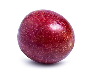 clipping path passion fruit isolated on white background