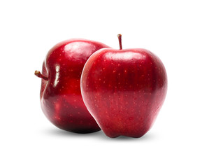 Red apple friut isolated on white background