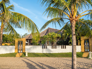 Traditional thatched roof accomodation in Bali.