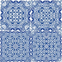 Ornamental national patterns in the tiles decor.