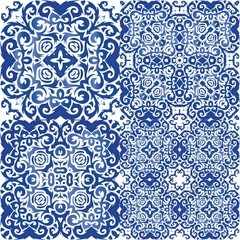 Ornamental national patterns in the tiles decor.