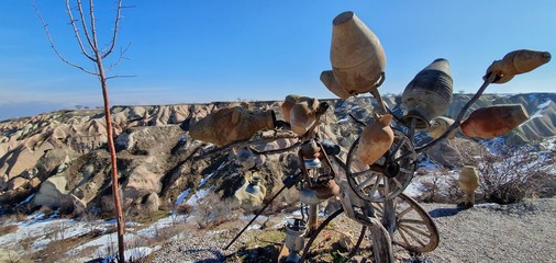 Wishing trees at the Goreme valley,  Cappadocia, Turkey