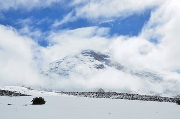 clouds over mountains