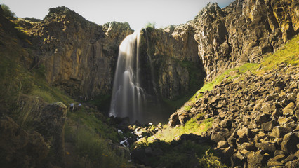 cascada, acuático, naturaleza, río, paisaje, cascada, arroyo, caer, roca, caer, bosque, verde,...