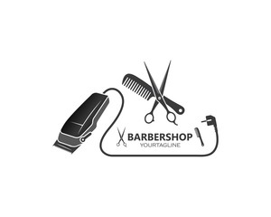 clippers icin vector  for barber business illustration - obrazy, fototapety, plakaty