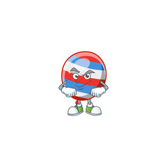 An icon of independence day balloon mascot design with confident gesture