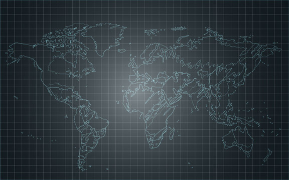 world map abstract technology background